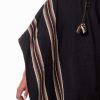 Hooded Alpaca Poncho-for Men Home Cloak Cape in Black Alpaca-Wool - Mens modern Cape - Outwear - Cowboy Poncho
