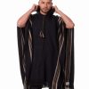 Hooded Alpaca Poncho-for Men Home Cloak Cape in Black Alpaca-Wool - Mens modern Cape - Outwear - Cowboy Poncho