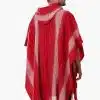 INTI0510 INTI ALPACA Hooded Red Alpaca poncho for men
