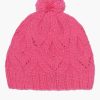 INTI0536 INTI ALPACA Handmade Beanie Hat-for Women Warm and Soft Wool Hat for Winter - Cerise pink for winter season
