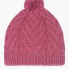 INTI0537 INTI ALPACA Handmade Beanie Hat-for Women Warm and Soft Wool Hat for Winter - Cerise pink beanie fow winter season