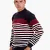 INTI0619 INTI ALPACA Striped Alpaca Wool Sweater for Men - Winter Crewneck pullover