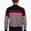 INTI0619 INTI ALPACA Striped Alpaca Wool Sweater for Men - Winter Crewneck pullover