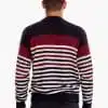INTI0619 INTI ALPACA Striped Alpaca Wool Sweater for Men - Winter Crewneck pullover