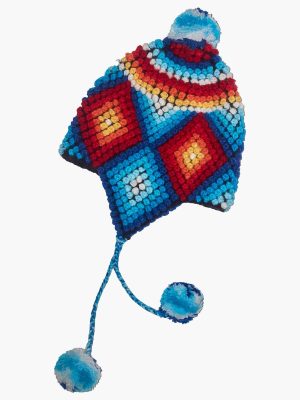 INTI0646 INTI ALPACA Warm Chullo Andean Hat with ear flaps - Handmade in 100% Genuine Alpaca Wool One Size for Men and Women