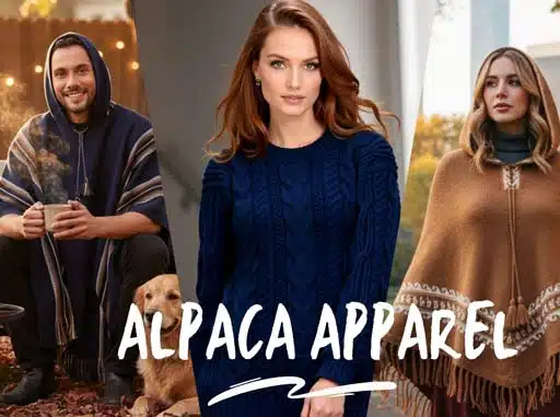 Alpaca poncho - Sweater - Hat